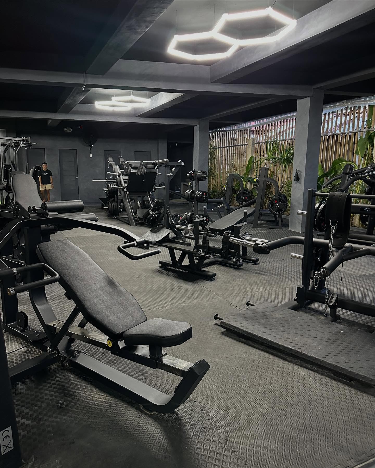Open-air fitness studio surrounded by jungle at Villa Cali Siargao