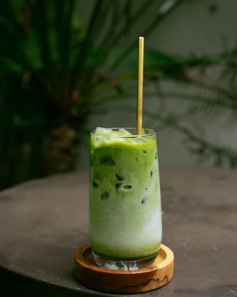 Iced matcha and specialty coffee served on a slow island morning at Villa Cali Siargao